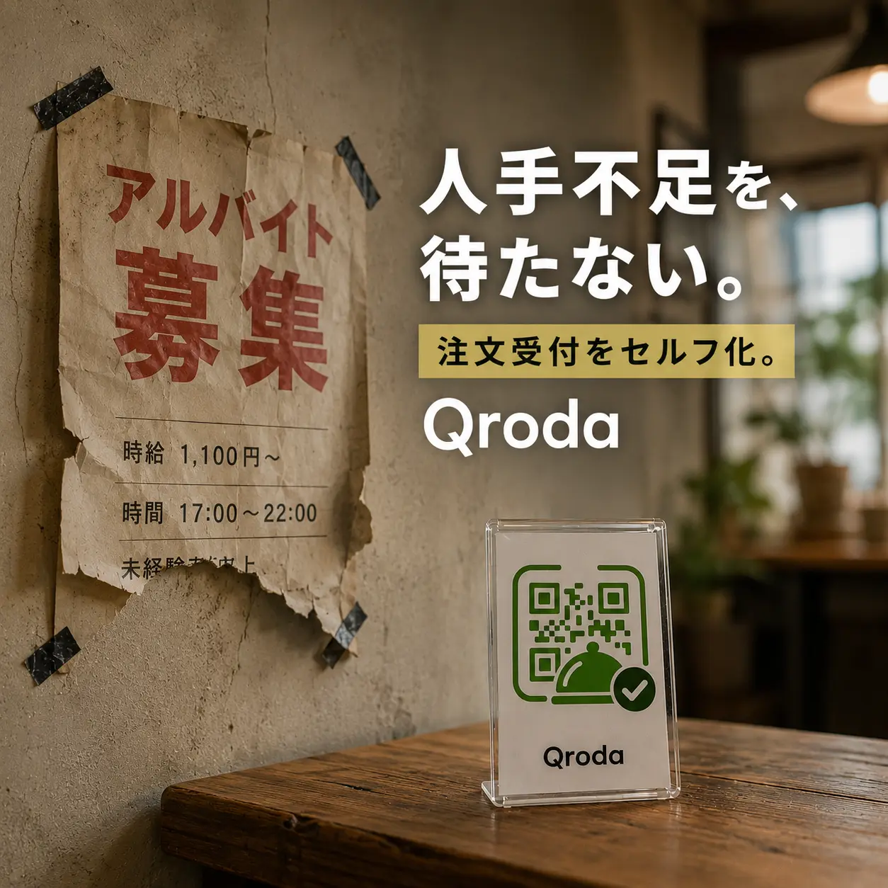 閉店後にシフト表を見直す飲食店オーナー