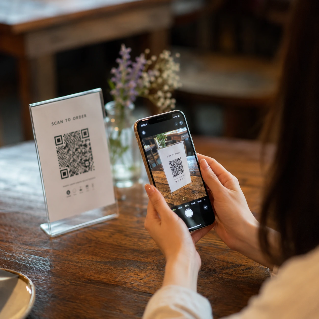QRコードを読み取った後に登録画面が表示され、戸惑う飲食店のお客様